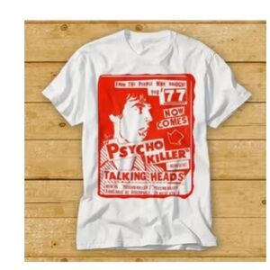 White and Red Graphic T-Shirt